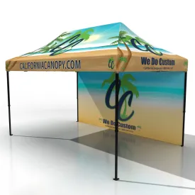 (10'x15') The HEADQUARTER Custom Canopies - Hex (Black Powder Coated) Aluminum