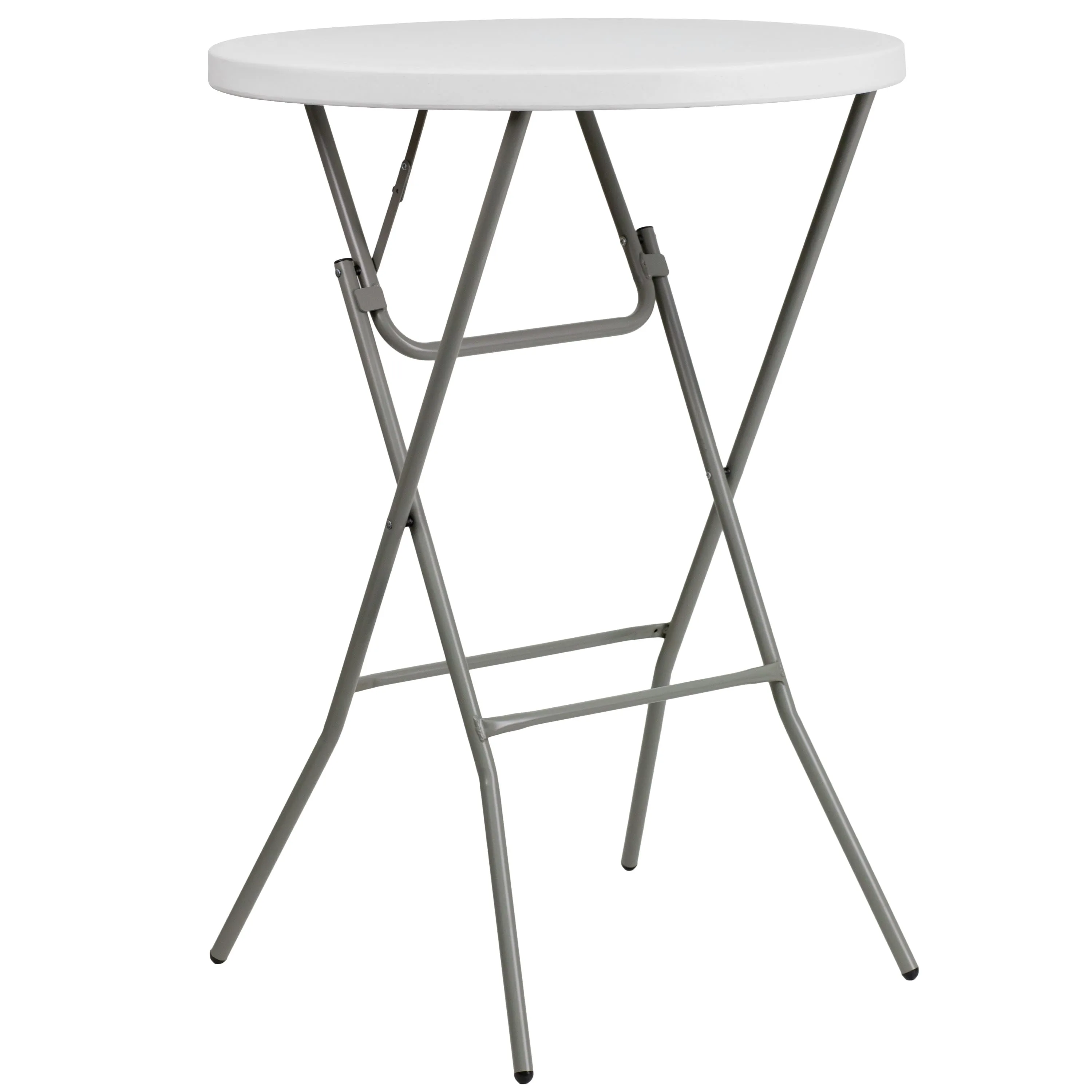 2.6-Foot Round Plastic Bar Height Folding Table