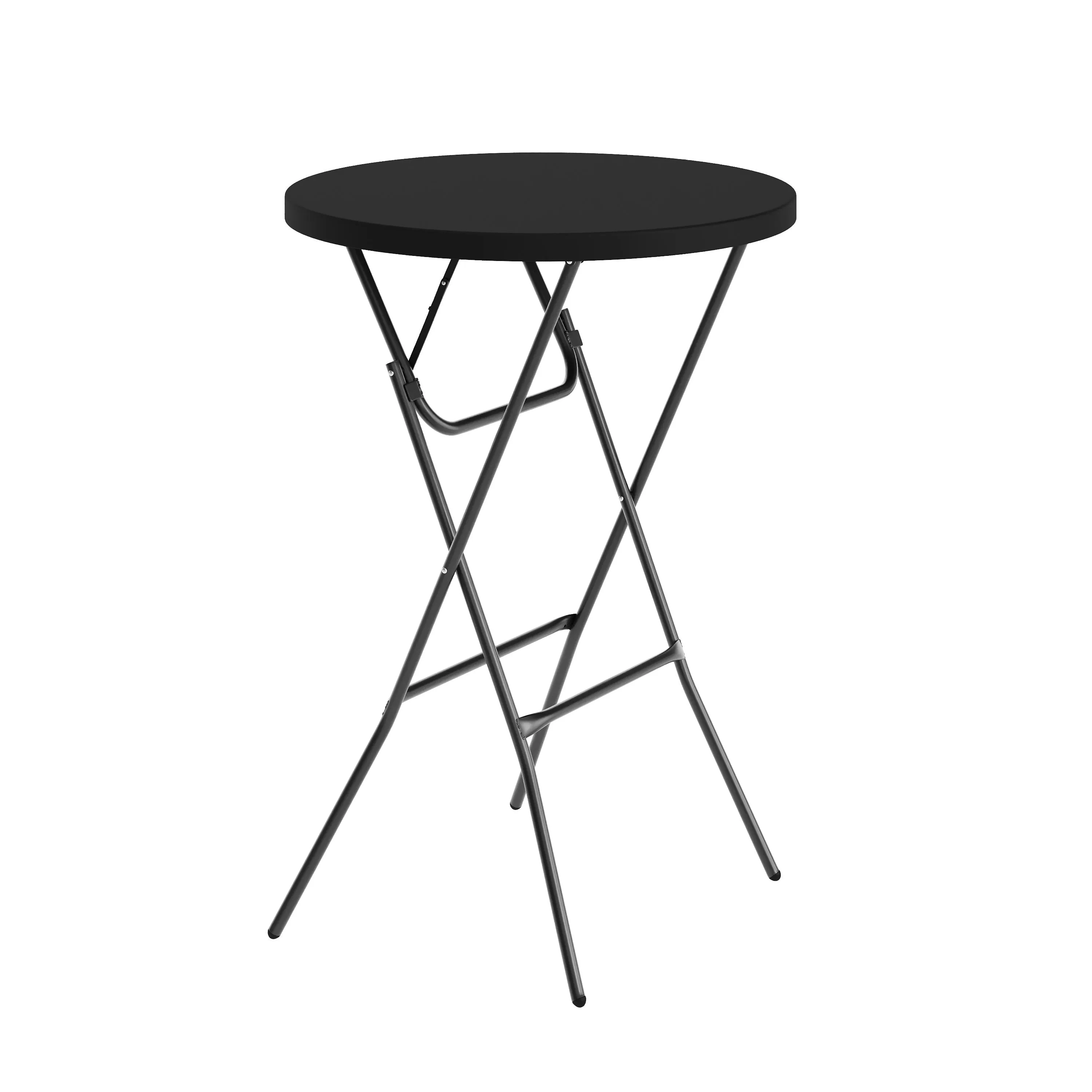 2.6-Foot Round Plastic Bar Height Folding Table