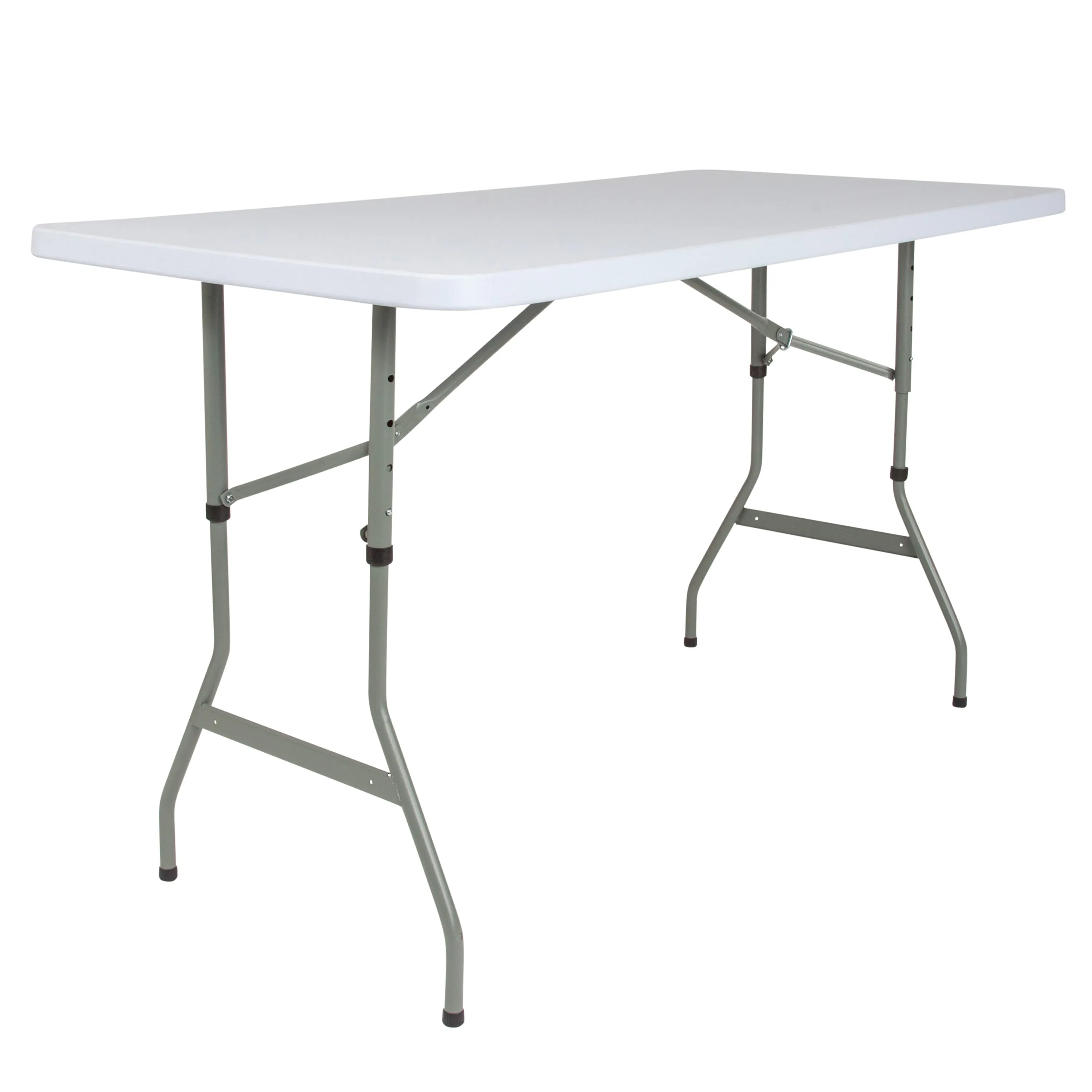 4.93-Foot Height Adjustable Plastic Folding Table