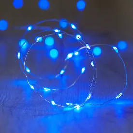 5M Battery Operated Micro LED Decorative Fairy String Lights (100) - Blue