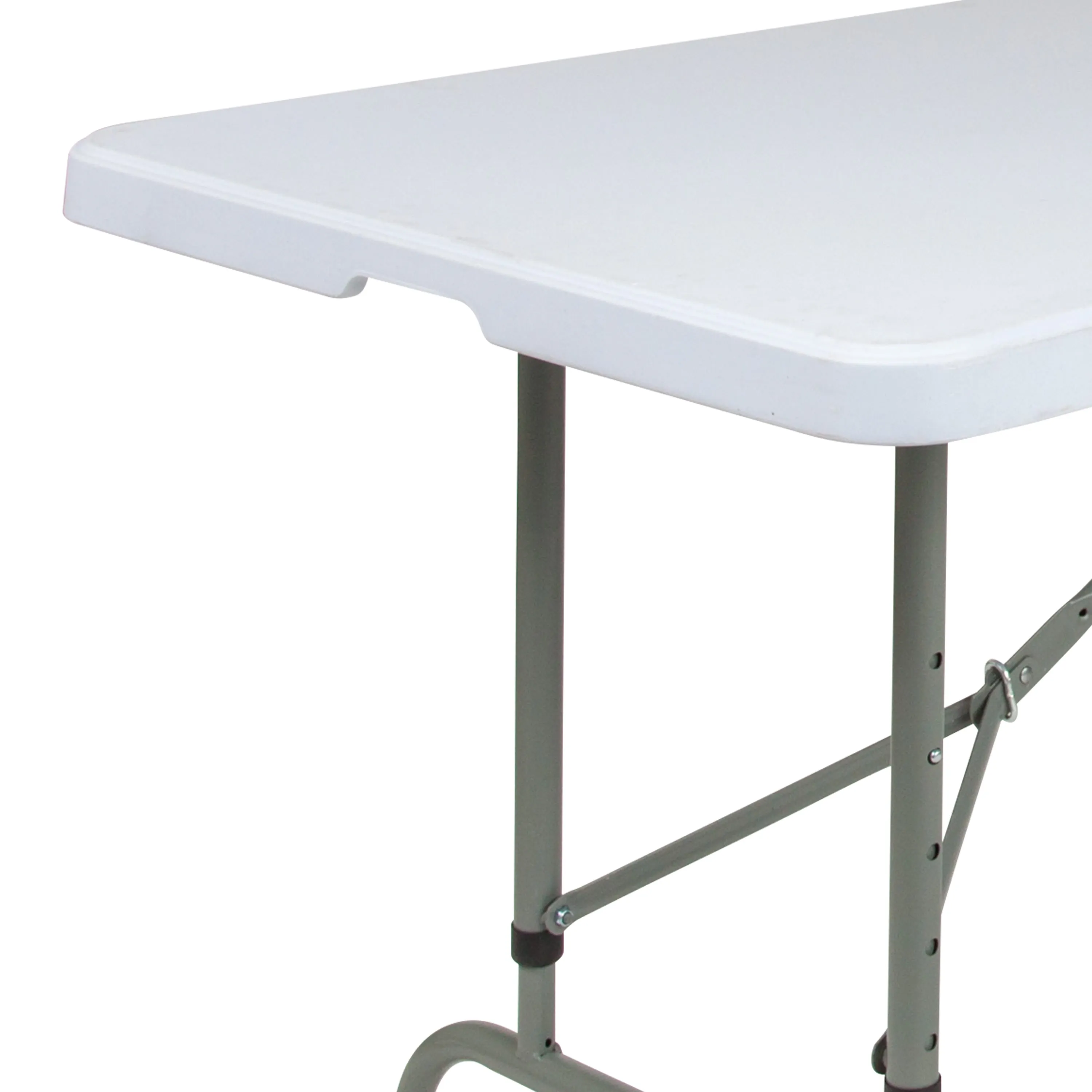 8-Foot Height Adjustable Plastic Folding Table