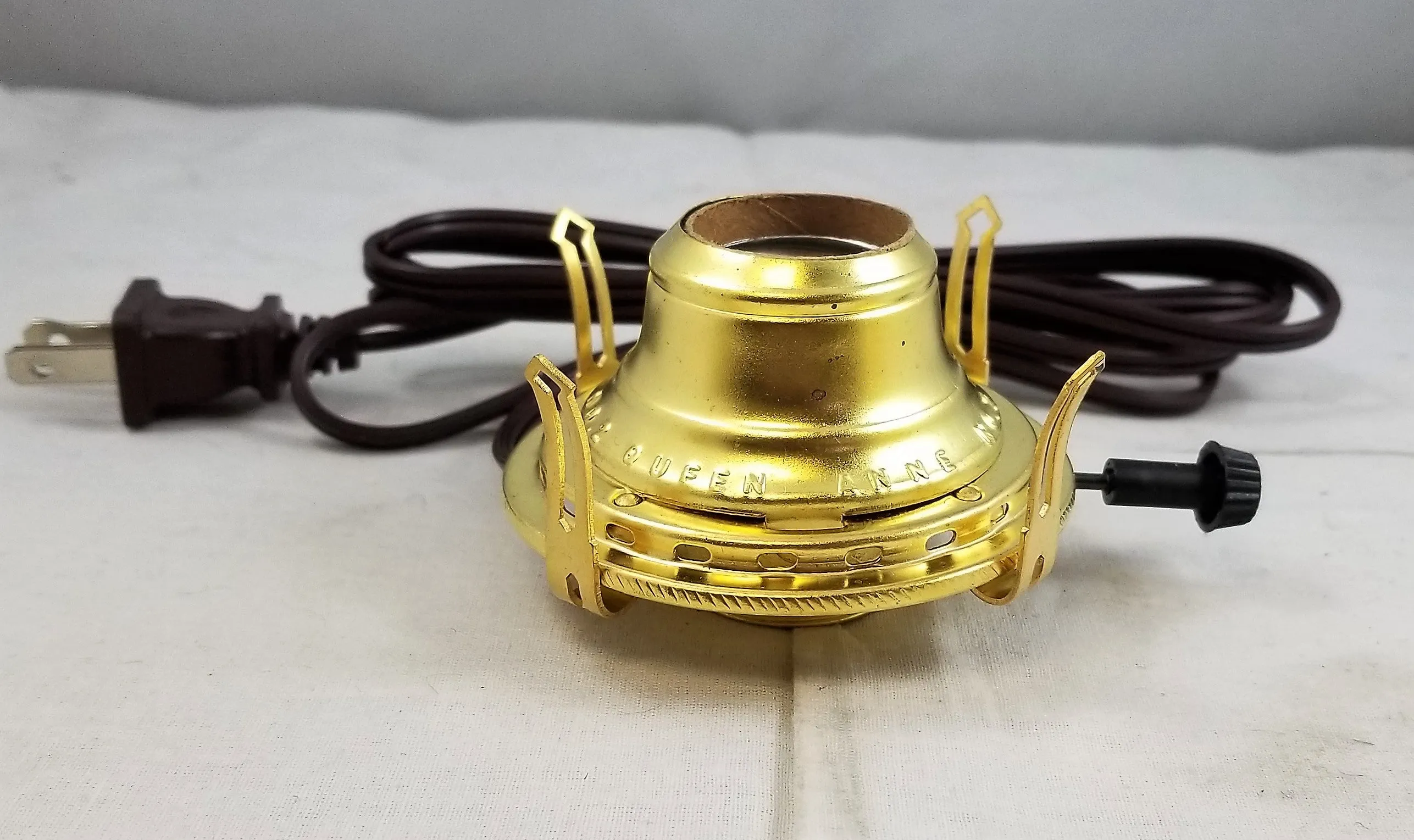 All Brass Wired Burner - #2 - Brown Cord *OUT OF STOCK*