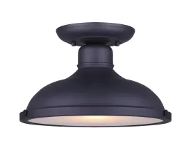 Canarm IOL360BK Marcella Vintage Black Outdoor Flush Mount Light