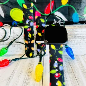 Christmas Lights Print Silicone Band For Fitbit Versa 1/2