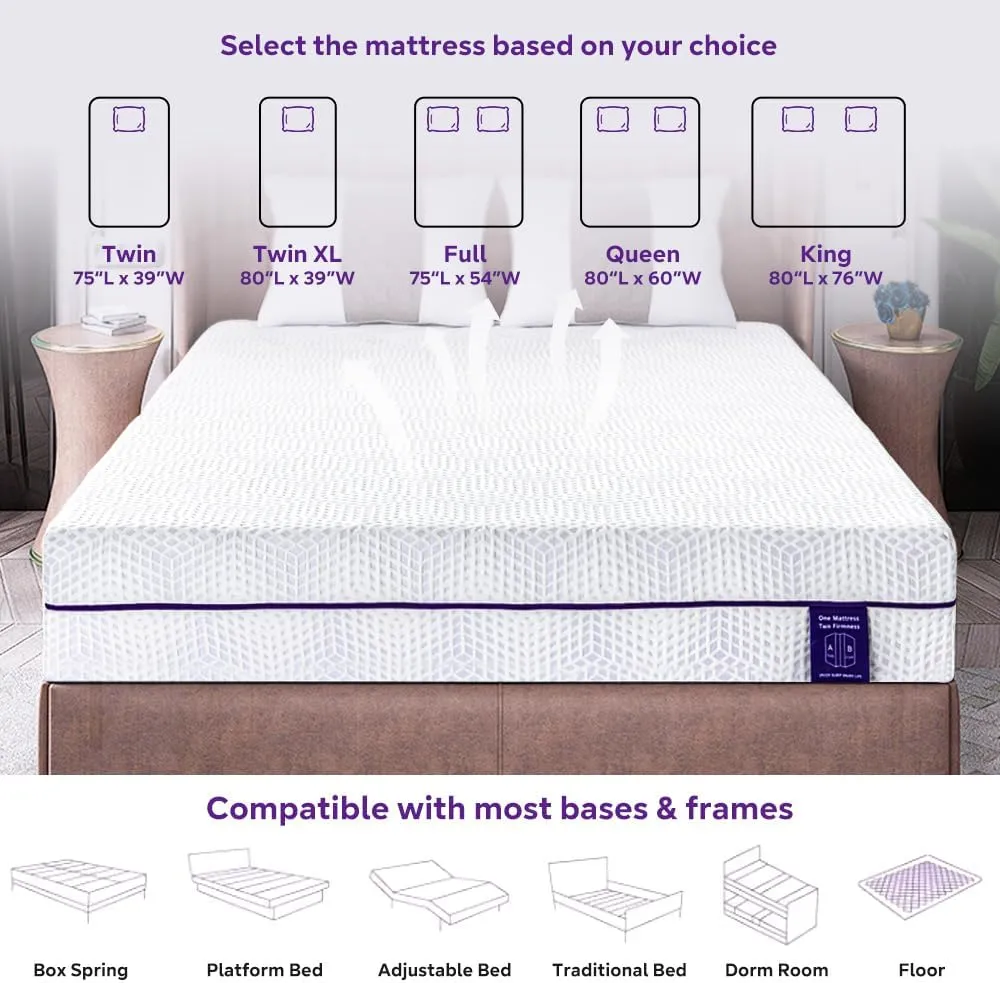 Cooling Gel Memory Foam Hybrid Mattress – USA-Made, Breathable Cover, CertiPUR-US Certified