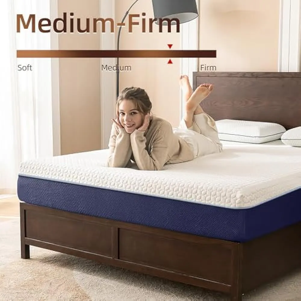 Cooling Gel Memory Foam Hybrid Mattress – USA-Made, Breathable Cover, CertiPUR-US Certified