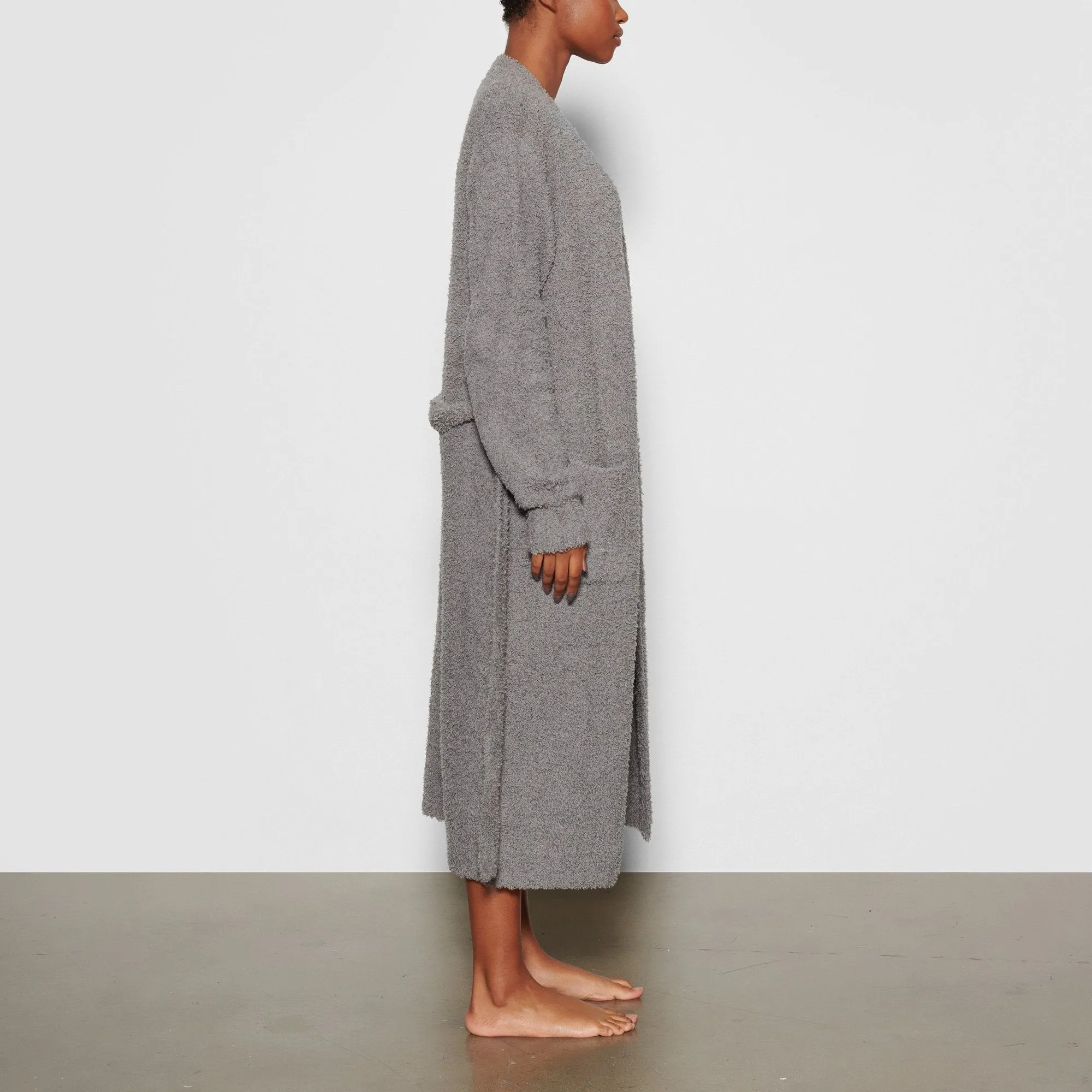 COZY KNIT ROBE | SMOKE