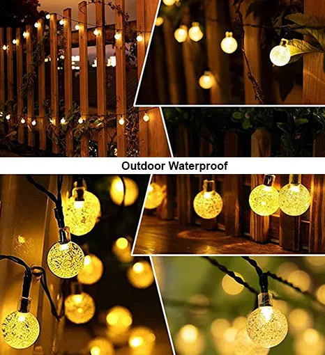 Crystal Globe Lights, Waterproof Solar Patio Outdoor Camping