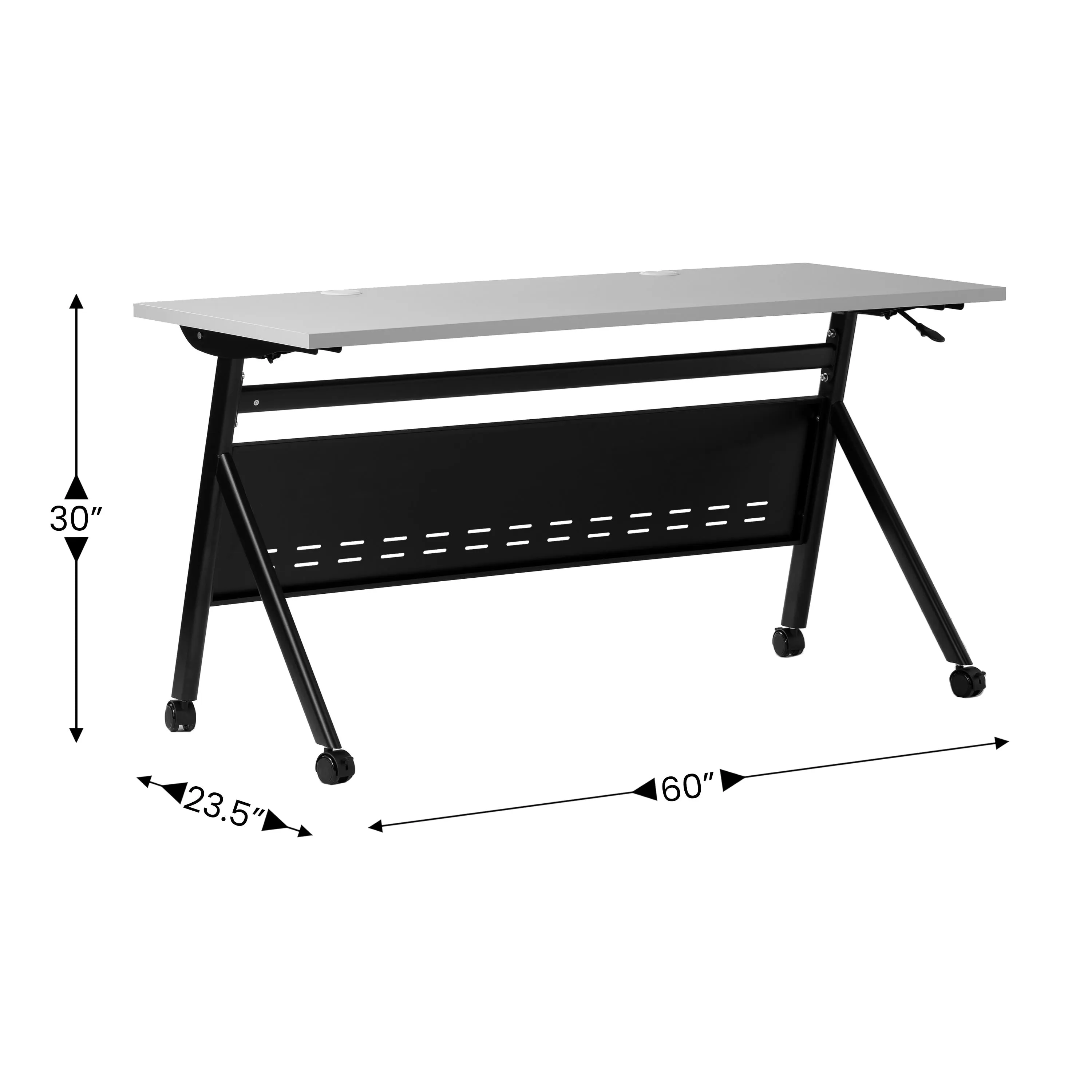 Davis Commercial Grade Heavy-Duty Nesting Flip Training Table with Y-Legs, Modesty Panel, Tabletop, and Frame