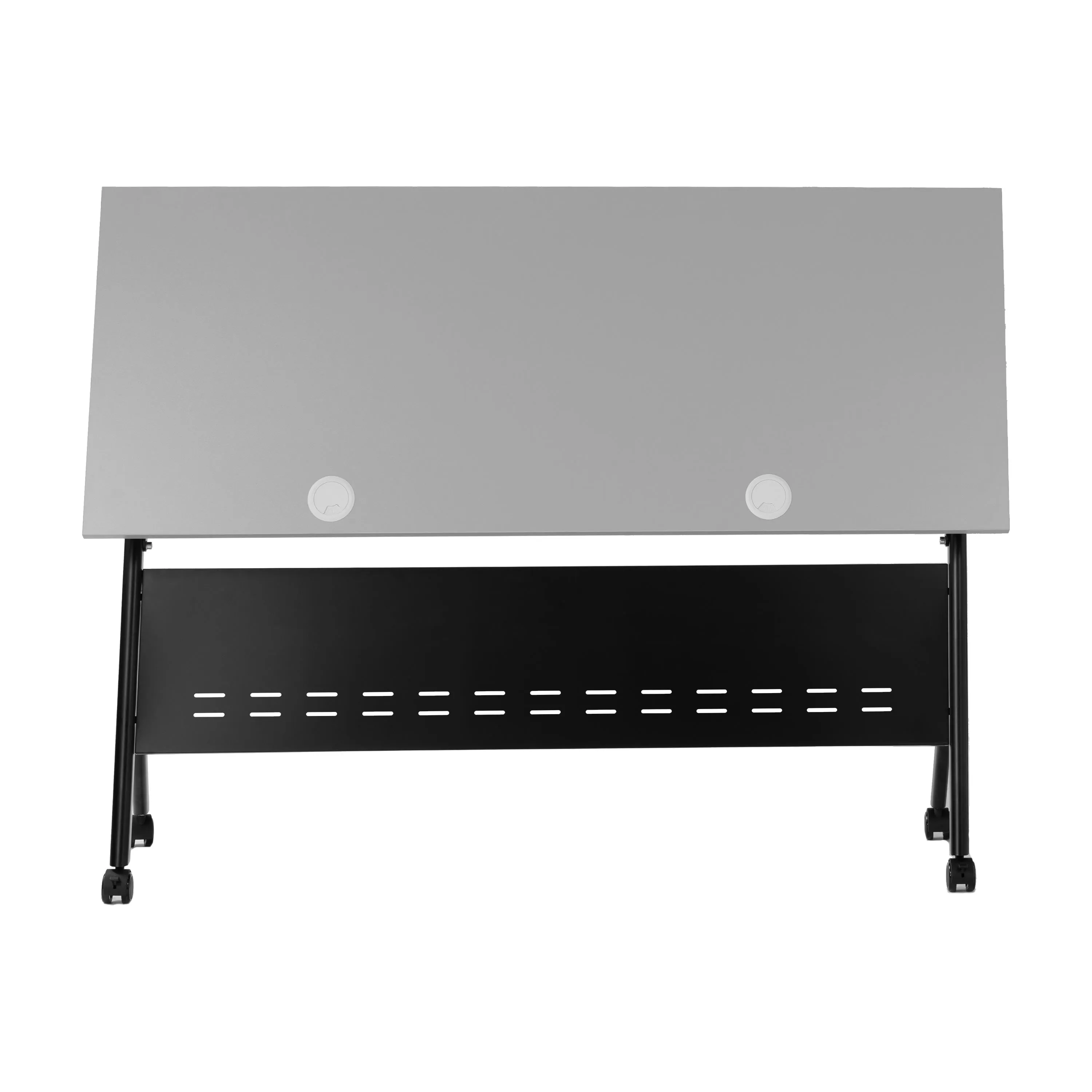 Davis Commercial Grade Heavy-Duty Nesting Flip Training Table with Y-Legs, Modesty Panel, Tabletop, and Frame