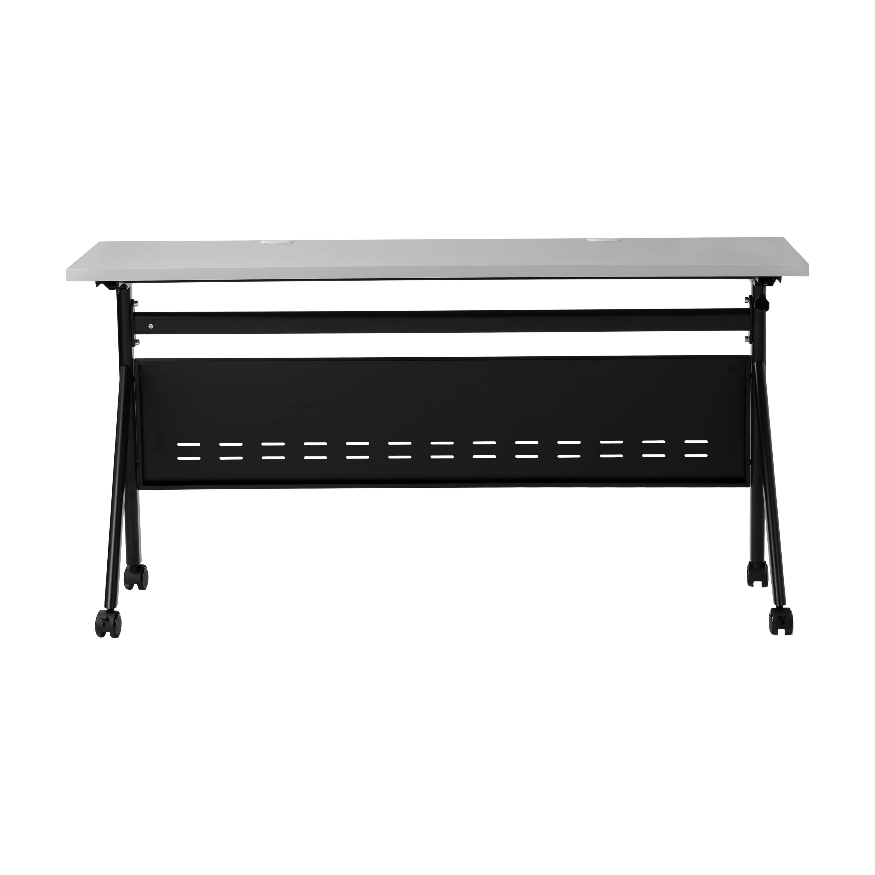 Davis Commercial Grade Heavy-Duty Nesting Flip Training Table with Y-Legs, Modesty Panel, Tabletop, and Frame