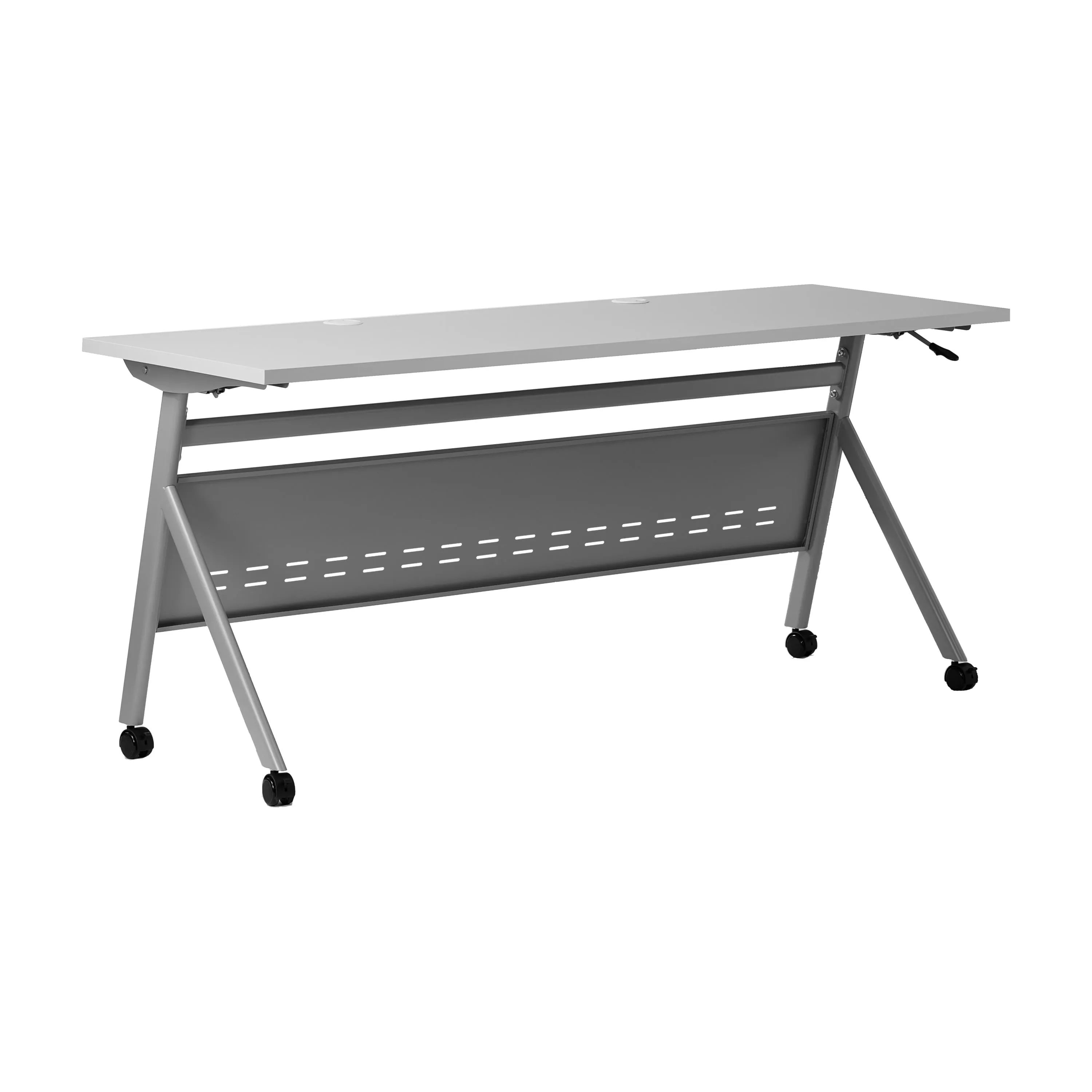 Davis Commercial Grade Heavy-Duty Nesting Flip Training Table with Y-Legs, Modesty Panel, Tabletop, and Frame