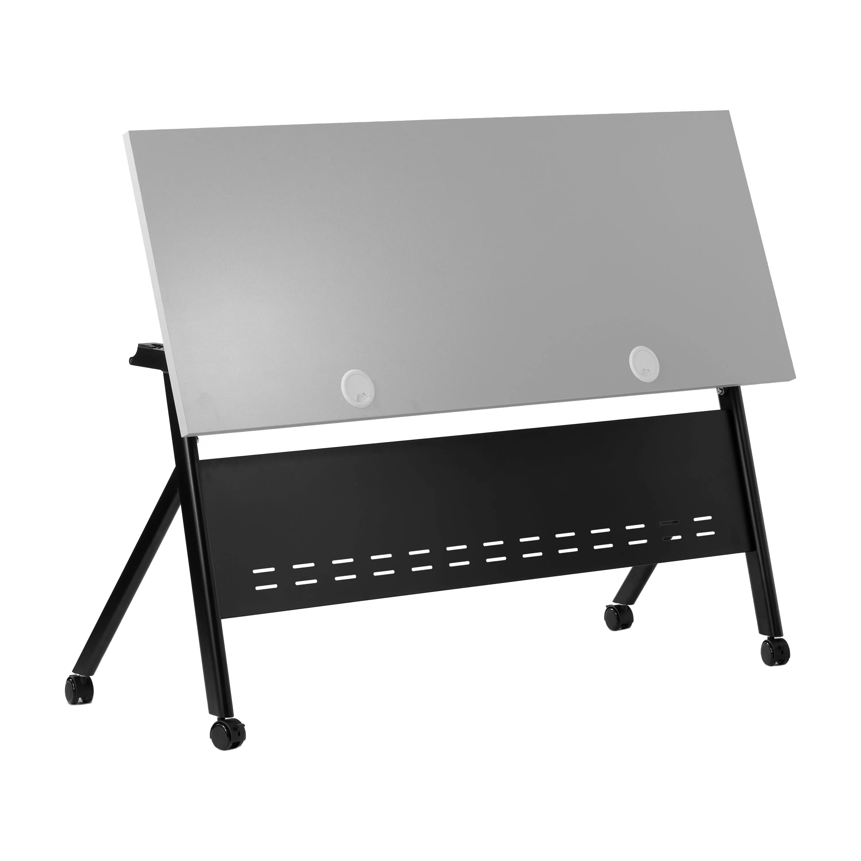 Davis Commercial Grade Heavy-Duty Nesting Flip Training Table with Y-Legs, Modesty Panel, Tabletop, and Frame