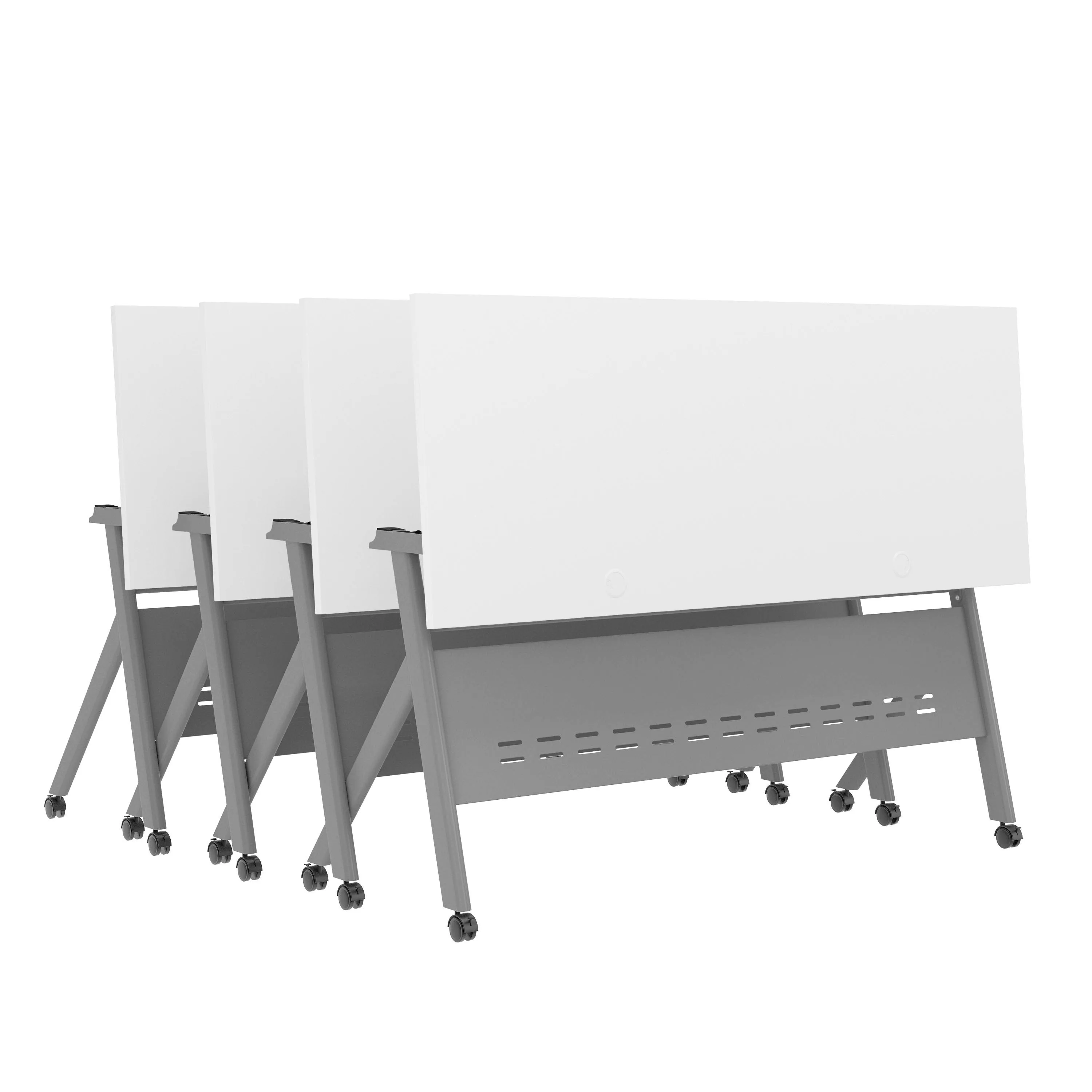 Davis Commercial Grade Heavy-Duty Nesting Flip Training Table with Y-Legs, Modesty Panel, Tabletop, and Frame