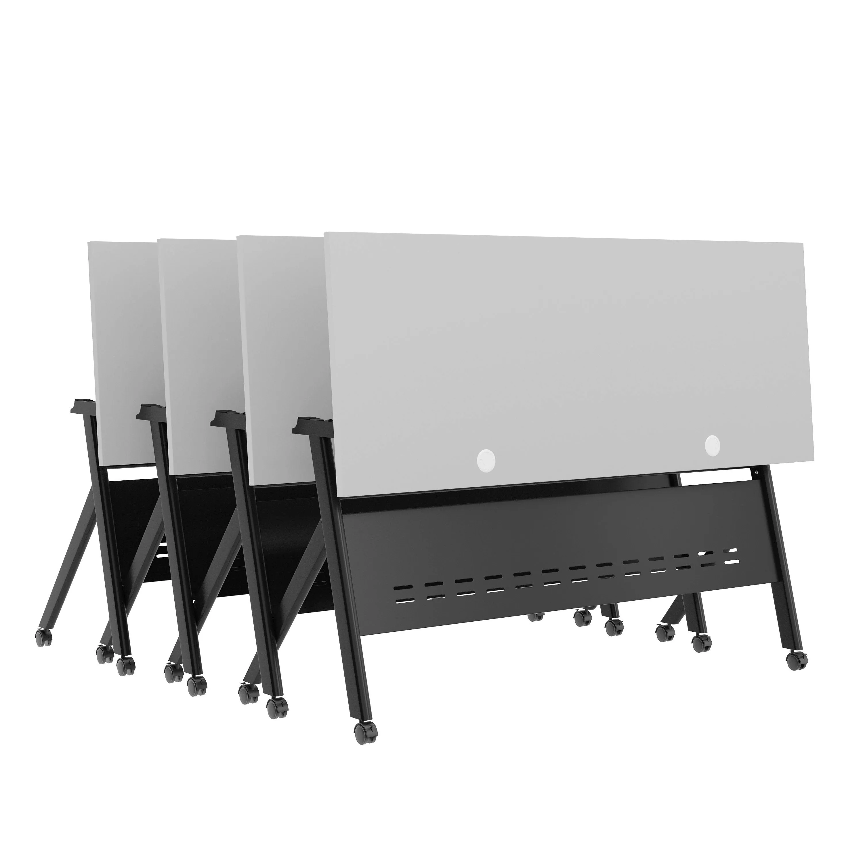 Davis Commercial Grade Heavy-Duty Nesting Flip Training Table with Y-Legs, Modesty Panel, Tabletop, and Frame