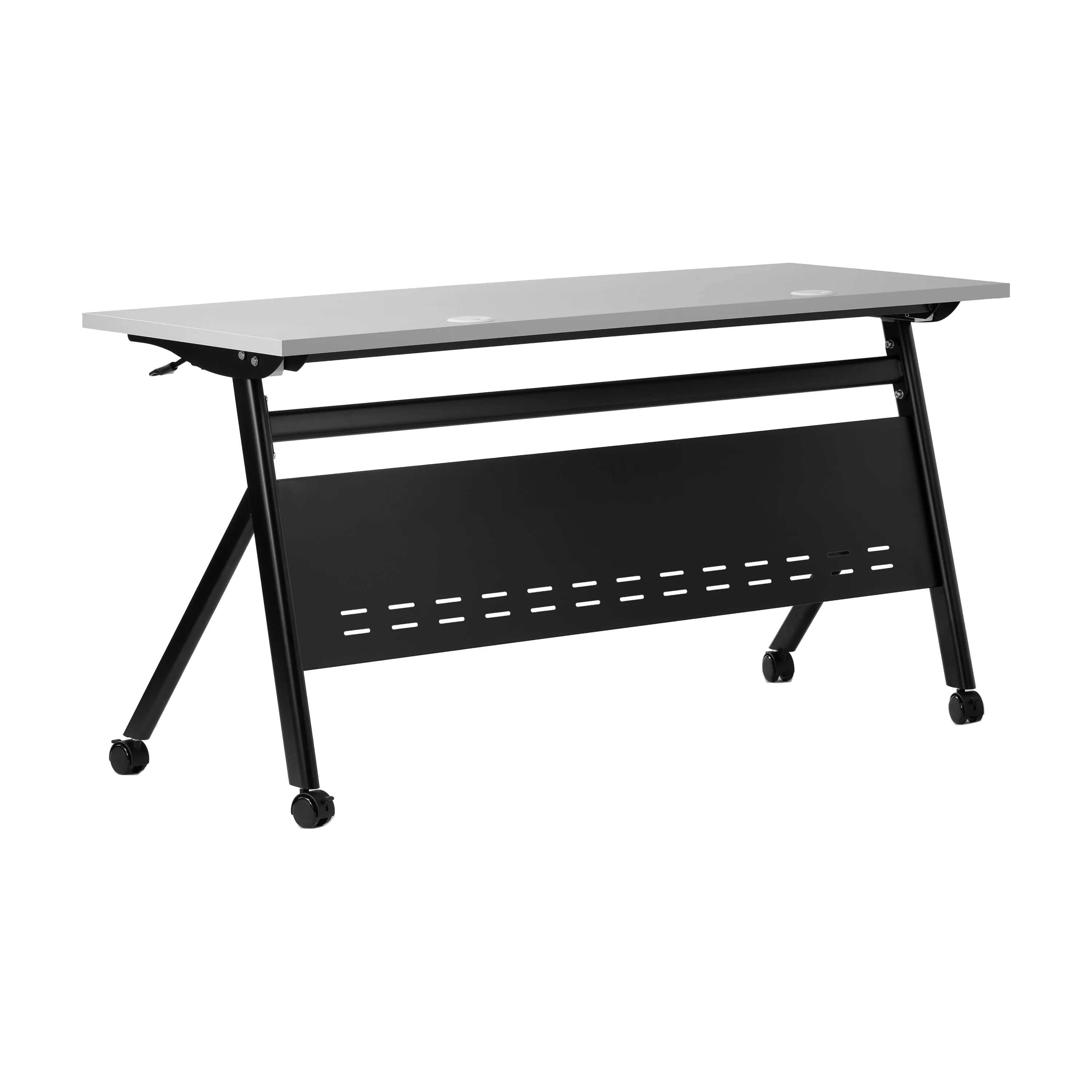 Davis Commercial Grade Heavy-Duty Nesting Flip Training Table with Y-Legs, Modesty Panel, Tabletop, and Frame