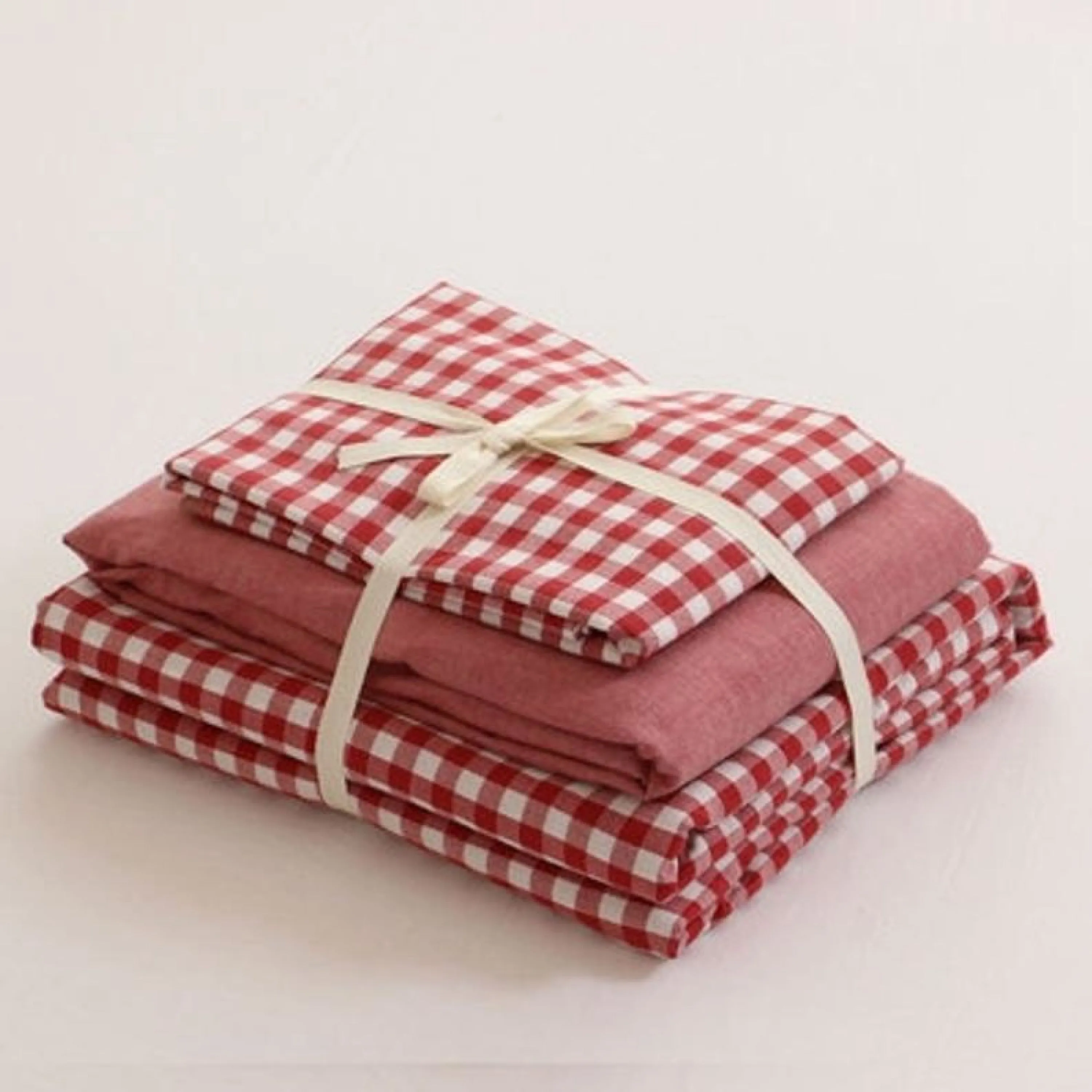 Gingham Bedding Set / Green