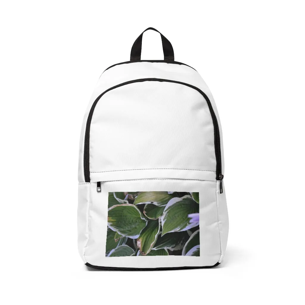 Green Leaves Unisex Fabric Backpack