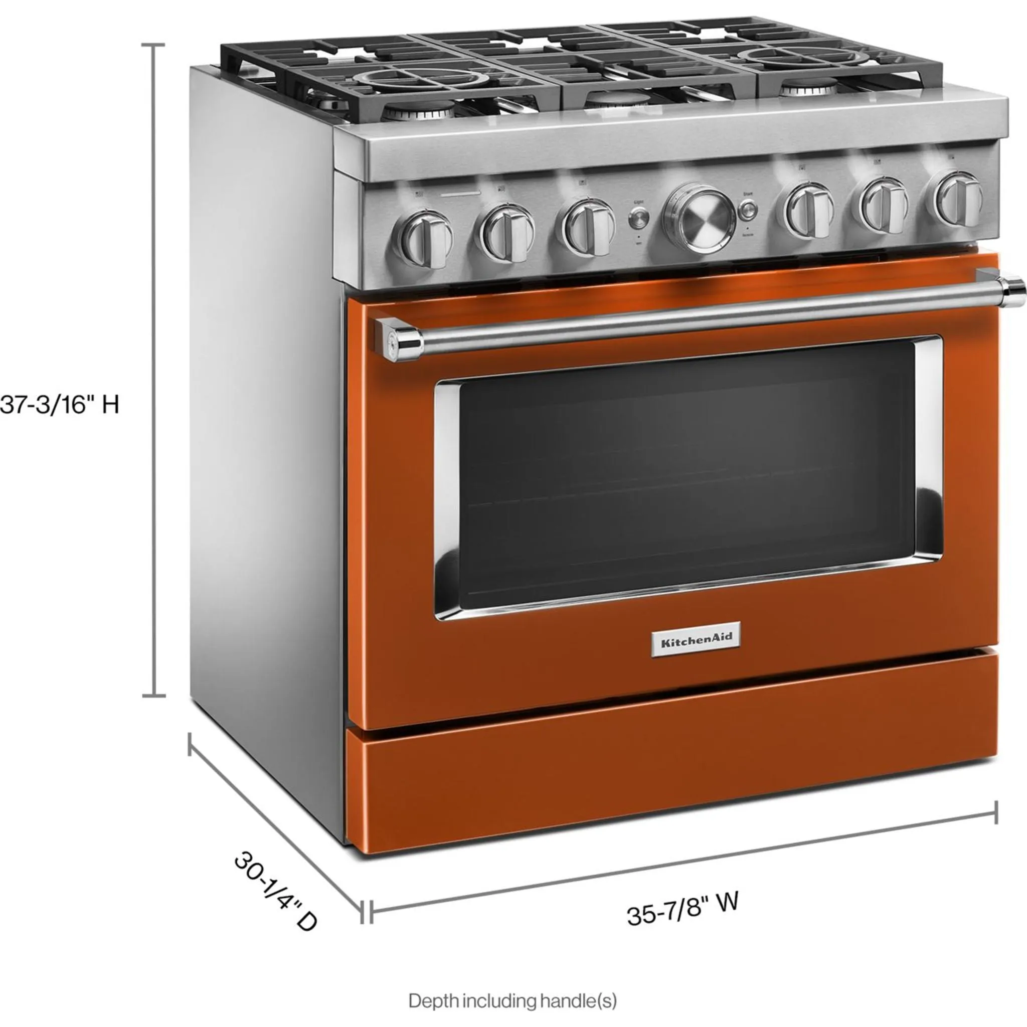 KitchenAid  36'' Smart Commercial-Style Dual Fuel Range with 6 Burners (KFDC506JSC)