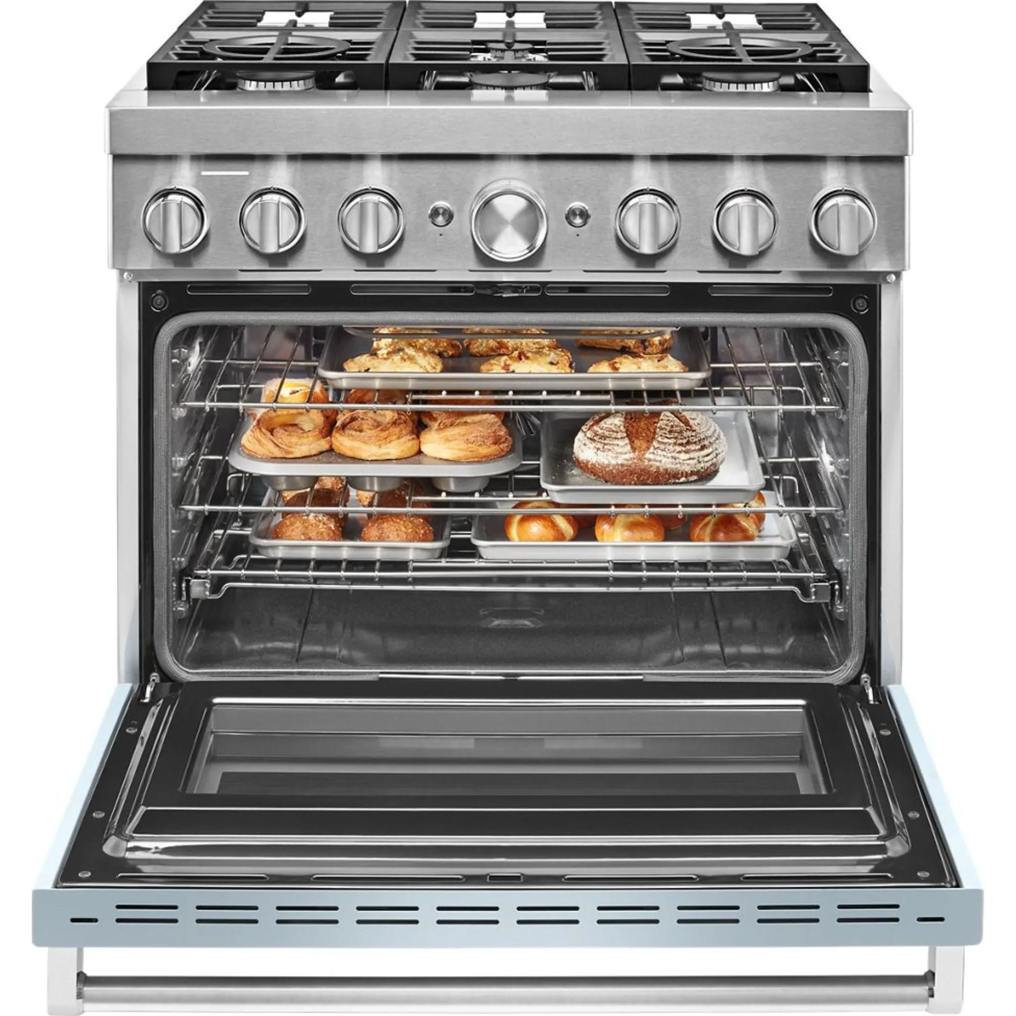 KitchenAid  36'' Smart Commercial-Style Dual Fuel Range with 6 Burners (KFDC506JSC)