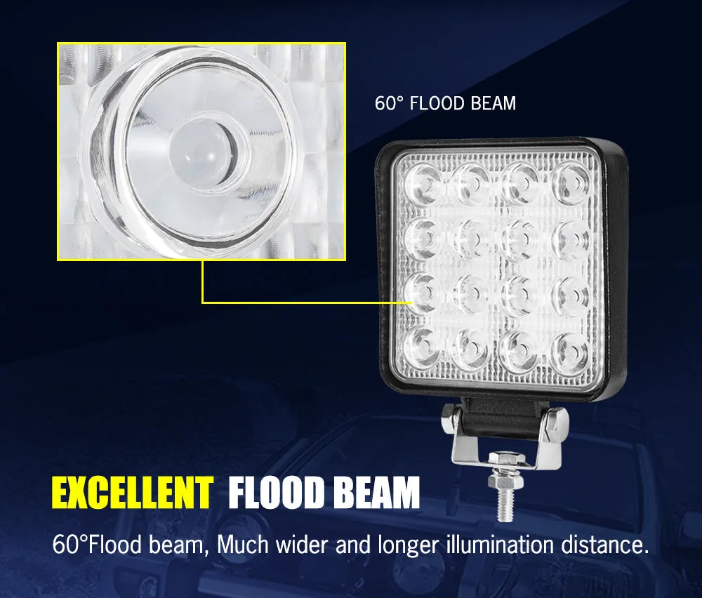 Lightfox 4inch Led Work Light 1LUX @128M IP68 6501 - 7000 lm