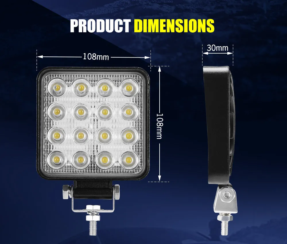 Lightfox 4inch Led Work Light 1LUX @128M IP68 6501 - 7000 lm