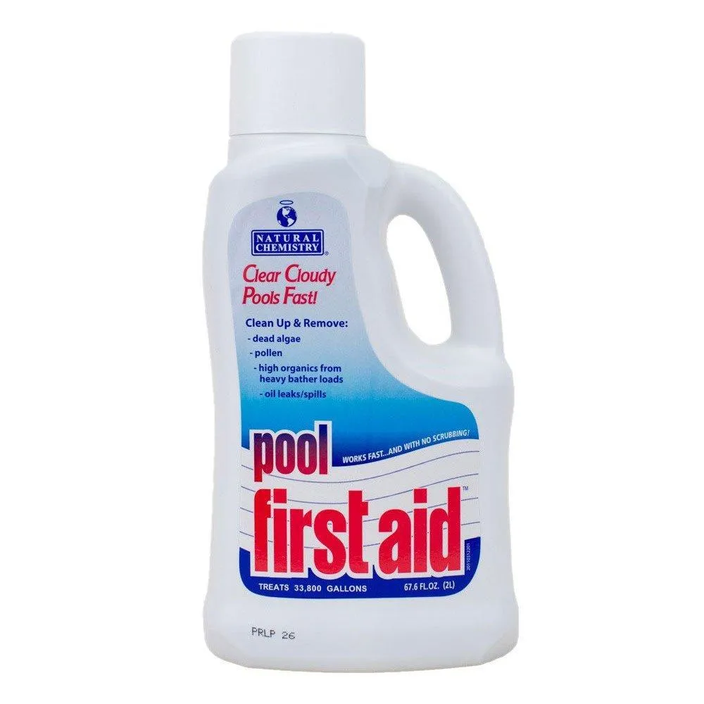 Natural Chemistry 03122 Pool First Aid Clears Cloudy Swimming Pool Water, 2-Liters