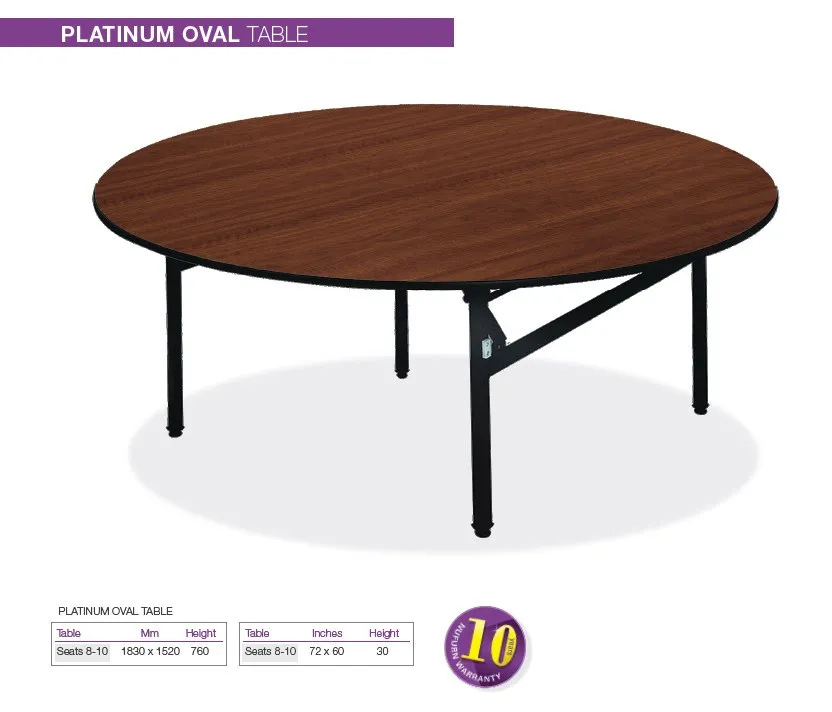 Platinum - 6ft Oval Folding Banquet Tables