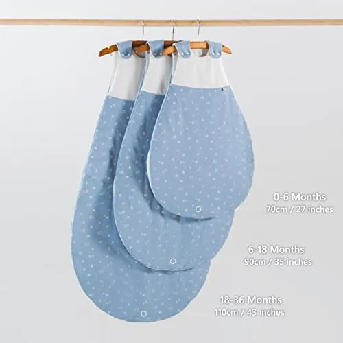 Quilted Cotton Sleep Sack Warm Sleep Sack 2.5 Tog Weight Baby Winter 0-6 Months