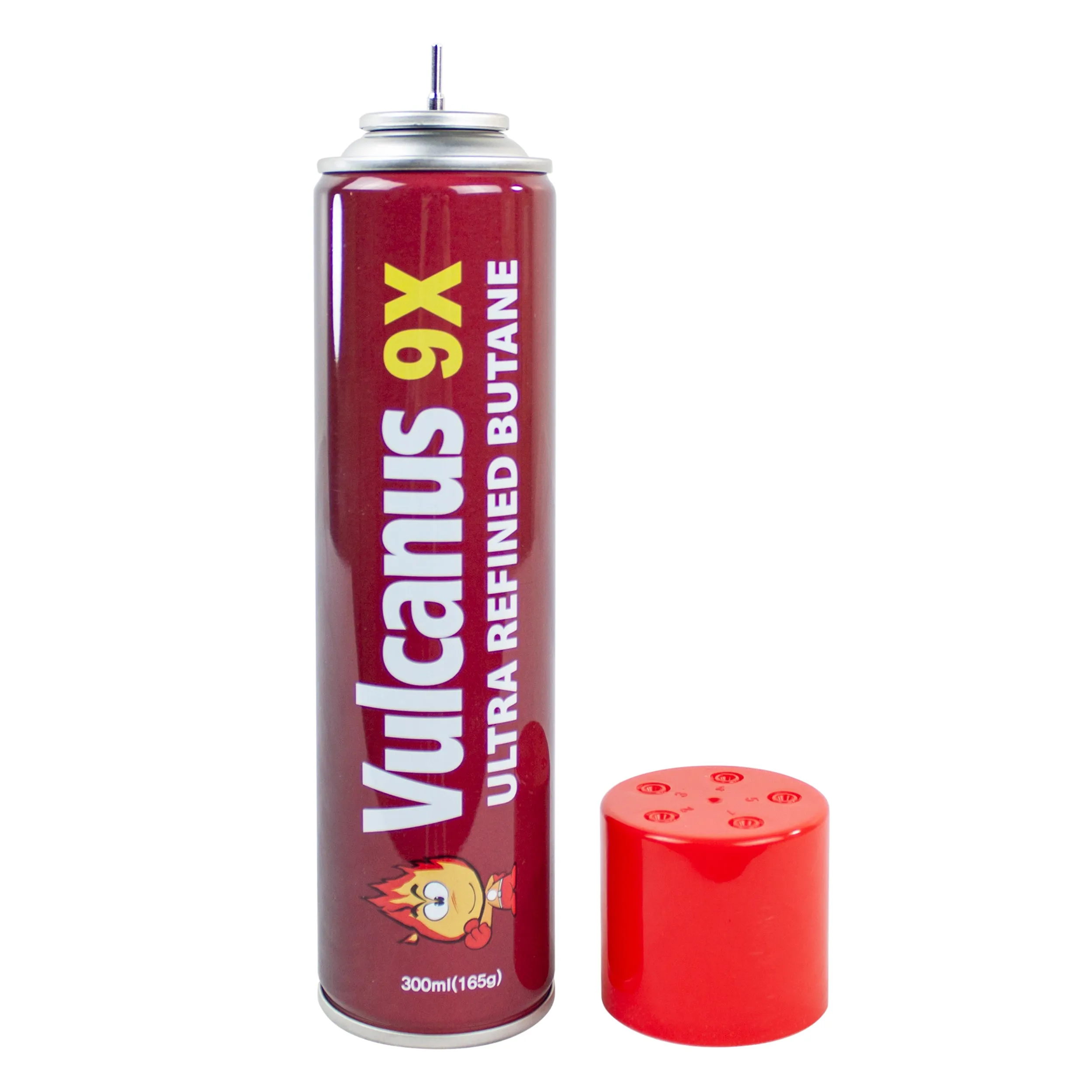 Vulcanus 9X Ultra Refined Butane Gas, Contents 12 x 300ml canisters (1BOX), Made in Korea