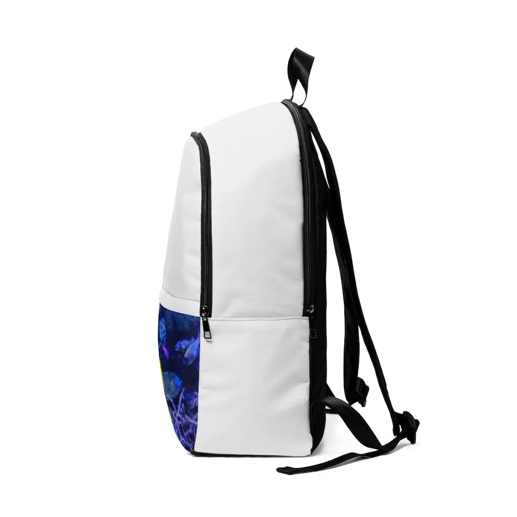 Yellow Fish Unisex Fabric Backpack