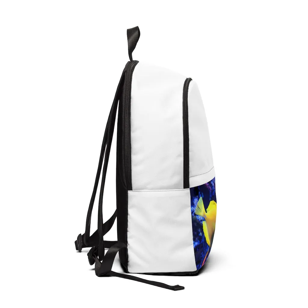 Yellow Fish Unisex Fabric Backpack